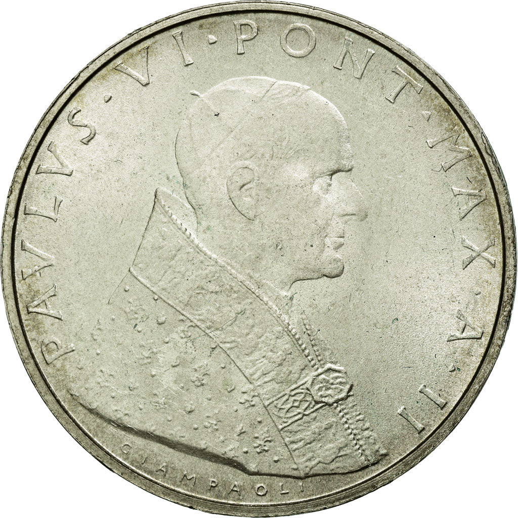 Coin, VATICAN CITY, Paul VI, 500 Lire, 1964, MS(60-62), Silver, KM:83.2