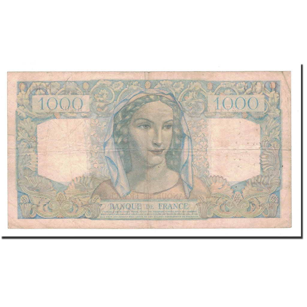 Francja, 1000 Francs, Minerve et Hercule, 1946, 1946-02-21, VF(20-25)