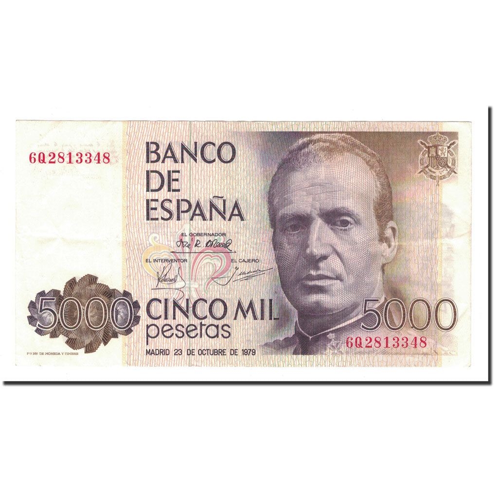 Billet, Espagne, 5000 Pesetas, 1979, 1979-10-23, KM:160, TTB+