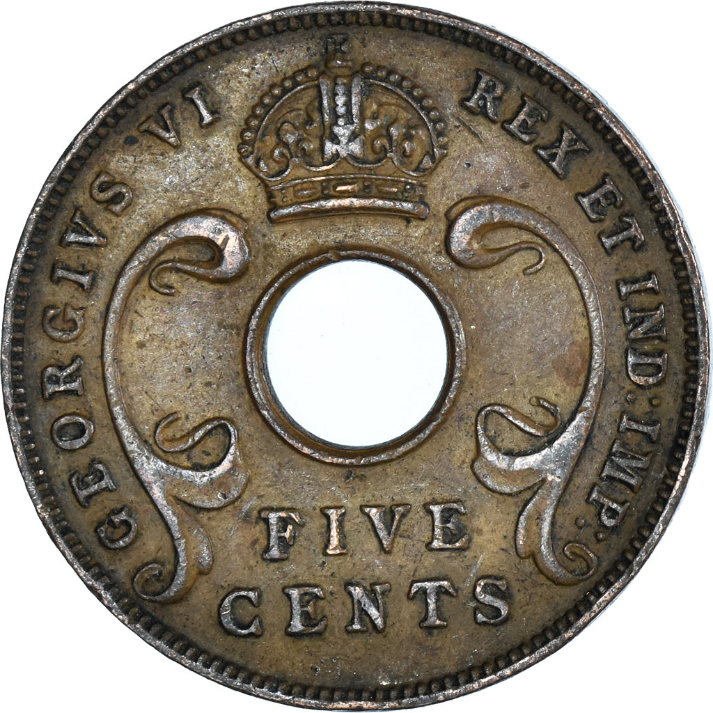 Munten, OOST AFRIKA, 5 Cents, 1942