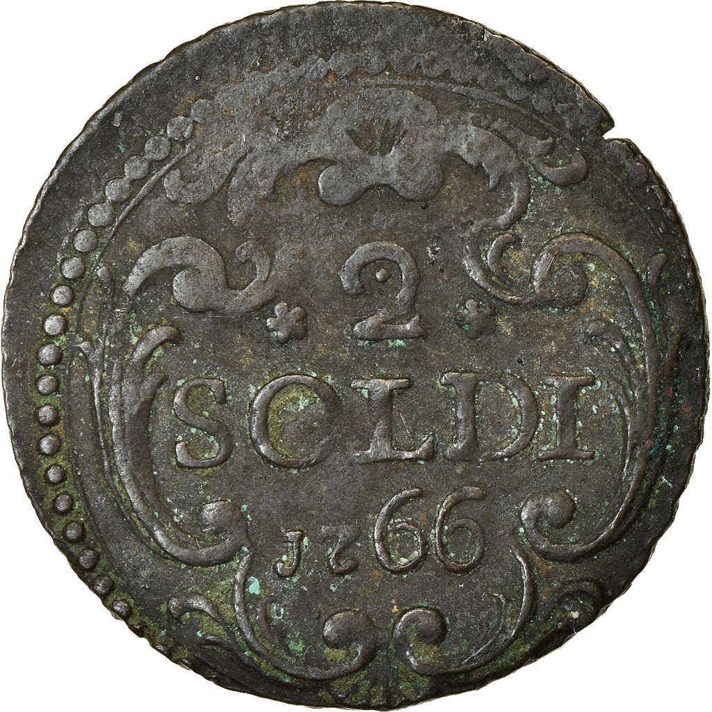 Munten, Italiaanse staten, CORSICA, General Pasquale Paoli, 2 Soldi, 1766