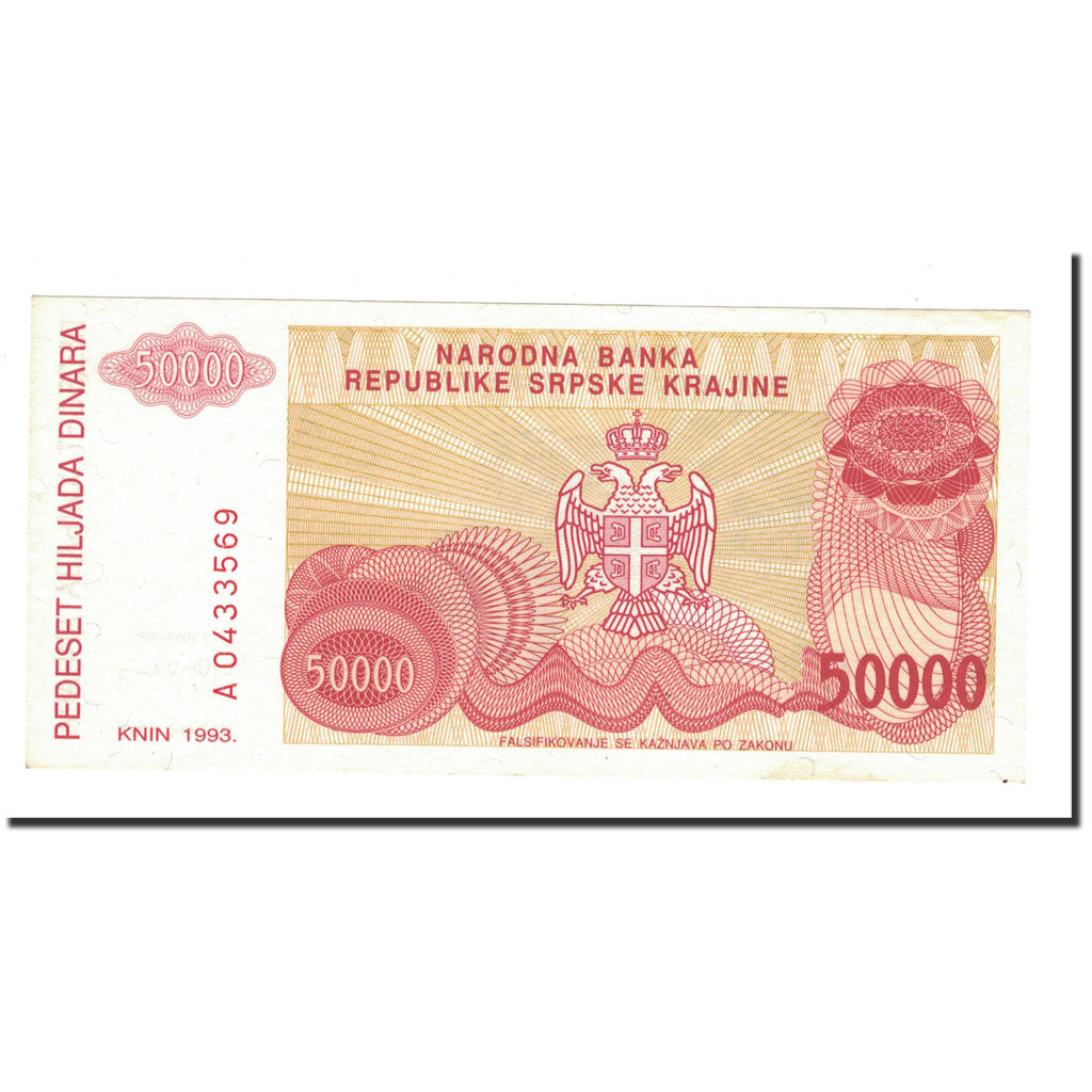 Banknote, Croatia, 500,000 Dinara, 1993, KM:R23a, AU(50-53)