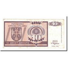 Banknote, Croatia, 10 Dinara, 1992, KM:R1a, EF(40-45)