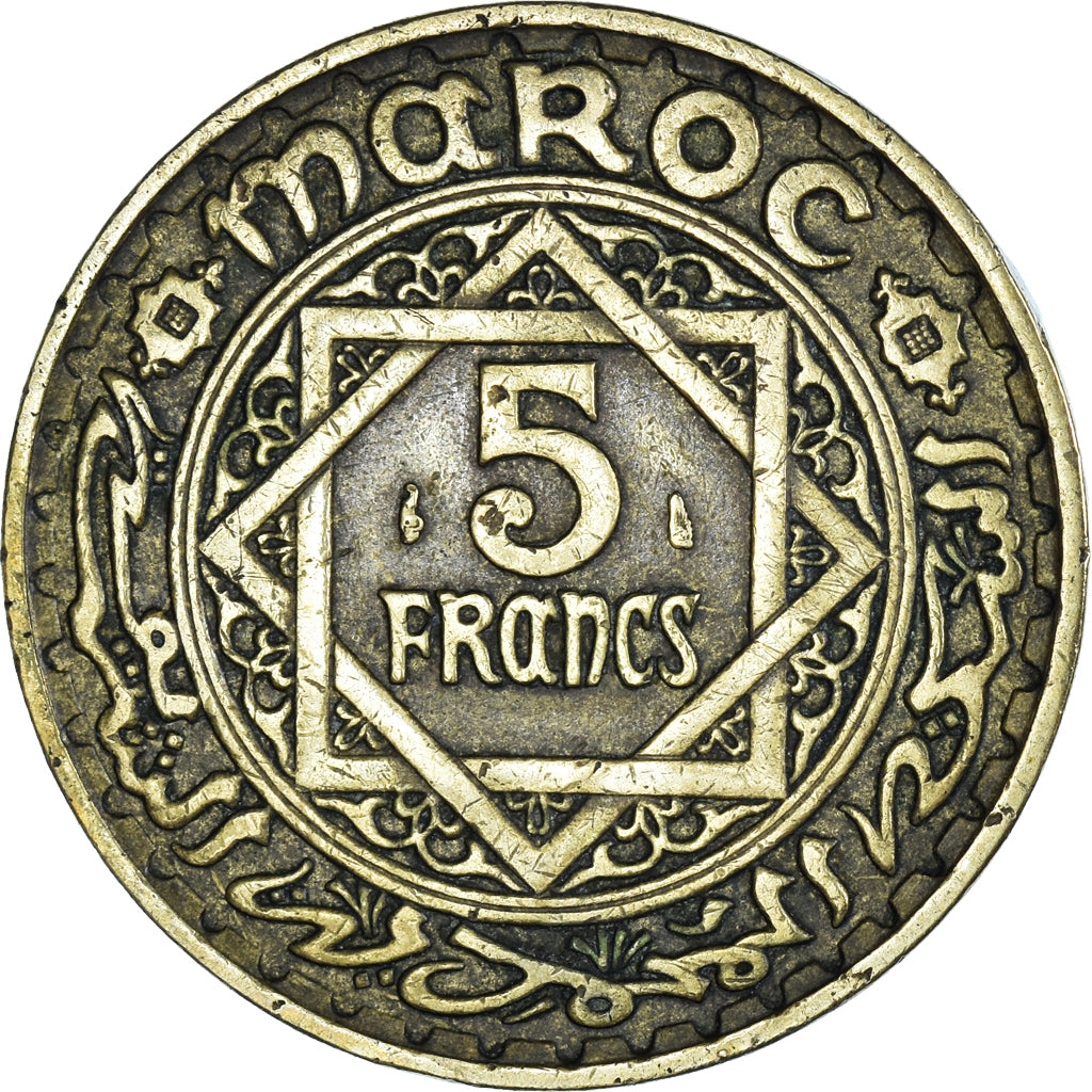 Munten, Marokko, 5 Francs, 1365