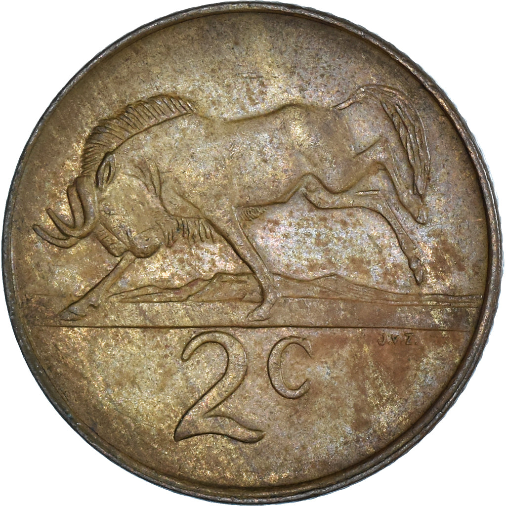Moeda, África do Sul, 2 Cents, 1988
