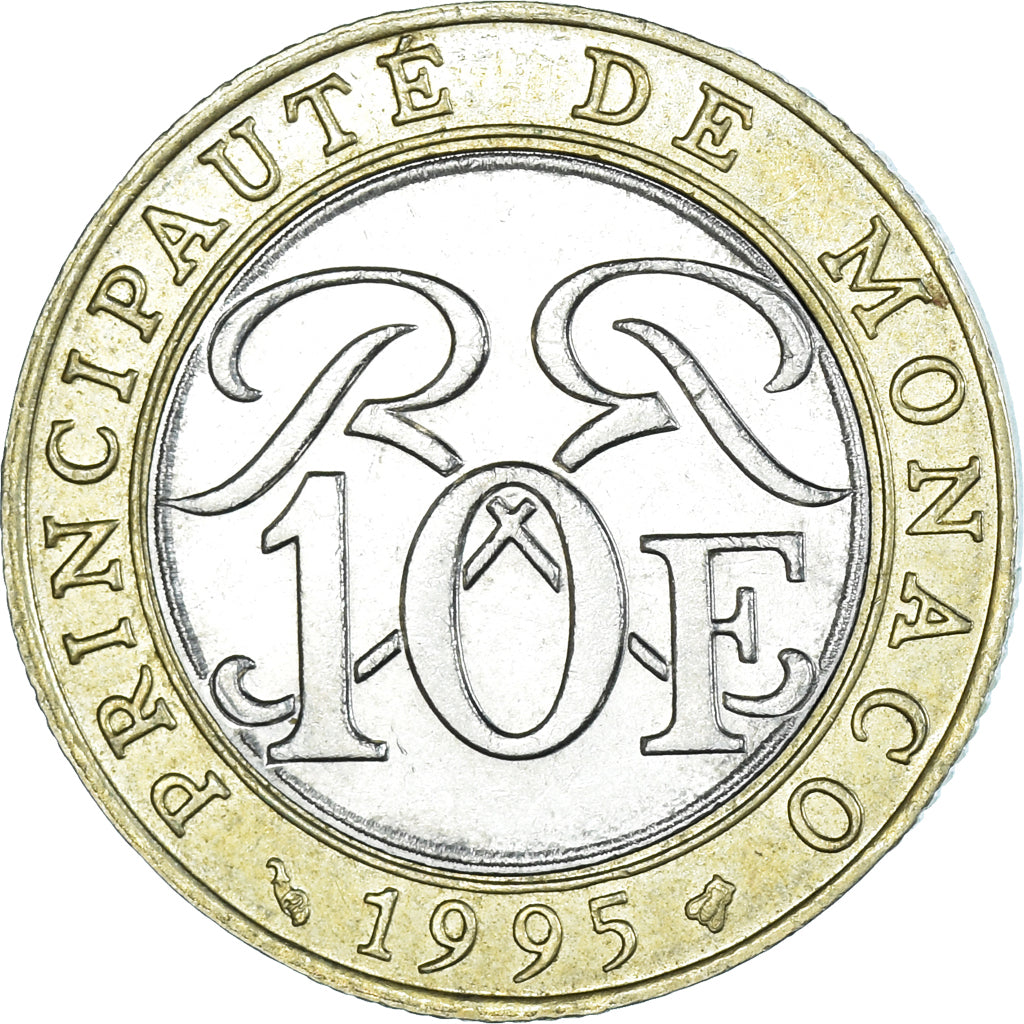 Moeda, Mónaco, 10 Francs, 1995