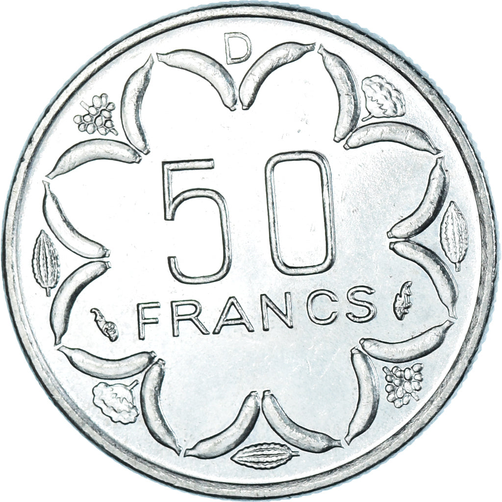 Monnaie, États de l'Afrique centrale, 50 Francs, 1977