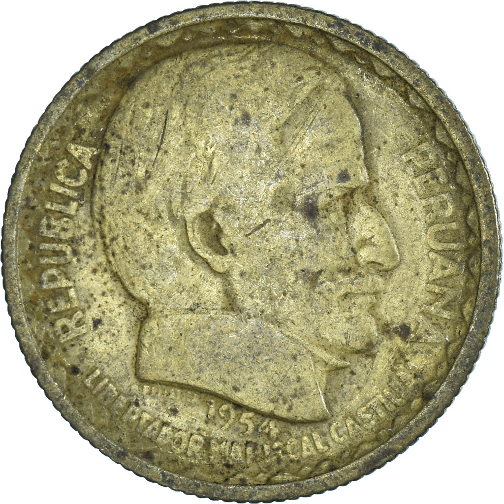 Moneda, Perú, 20 Centavos, 1954