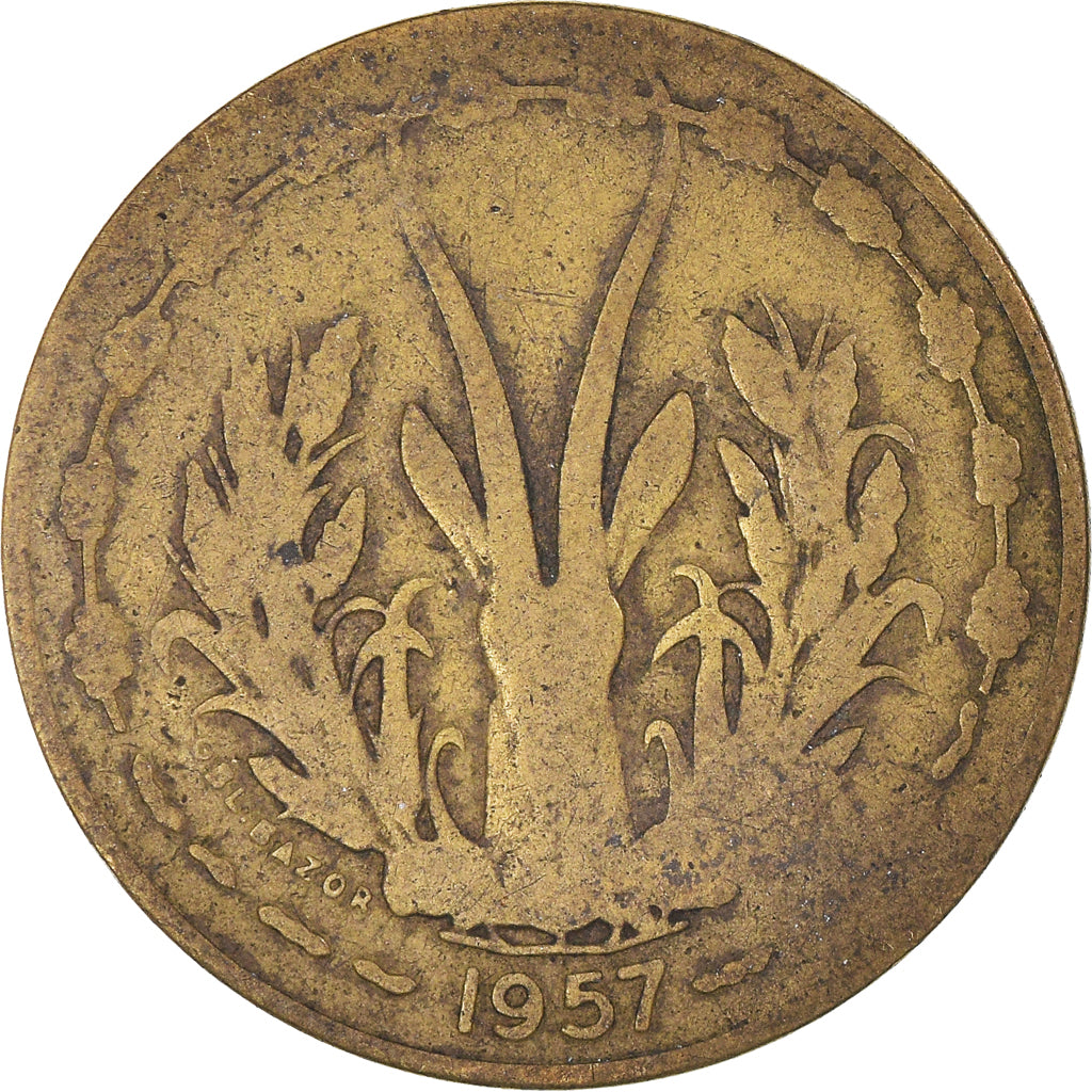 Moeda, África Ocidental Francesa, 10 Francs, 1957