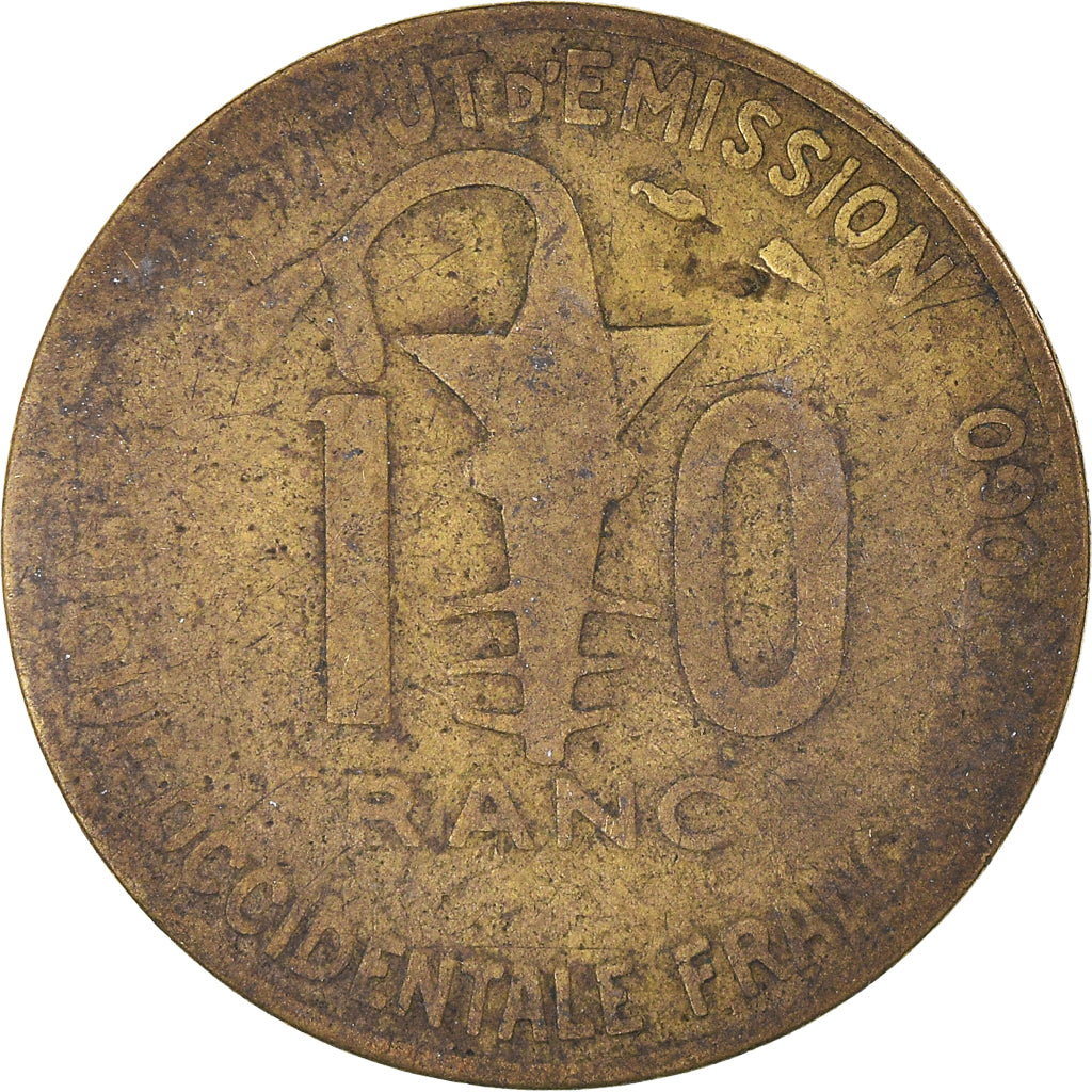 Moeda, África Ocidental Francesa, 10 Francs, 1957