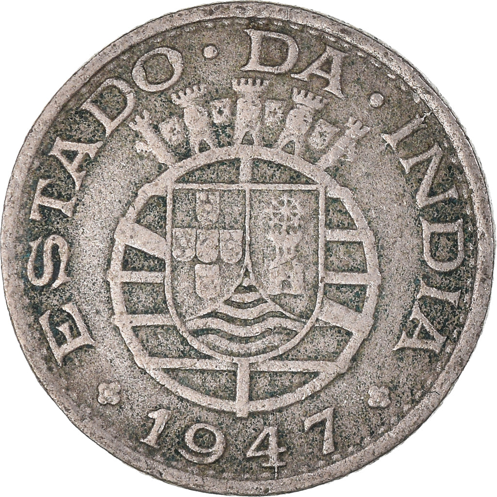 Coin, India, 1/4 Rupee, 1947