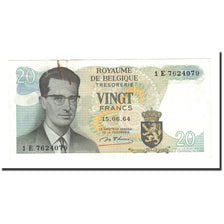 Banknote, Belgium, 20 Francs, 1964, 1964-06-15, KM:138, EF(40-45)