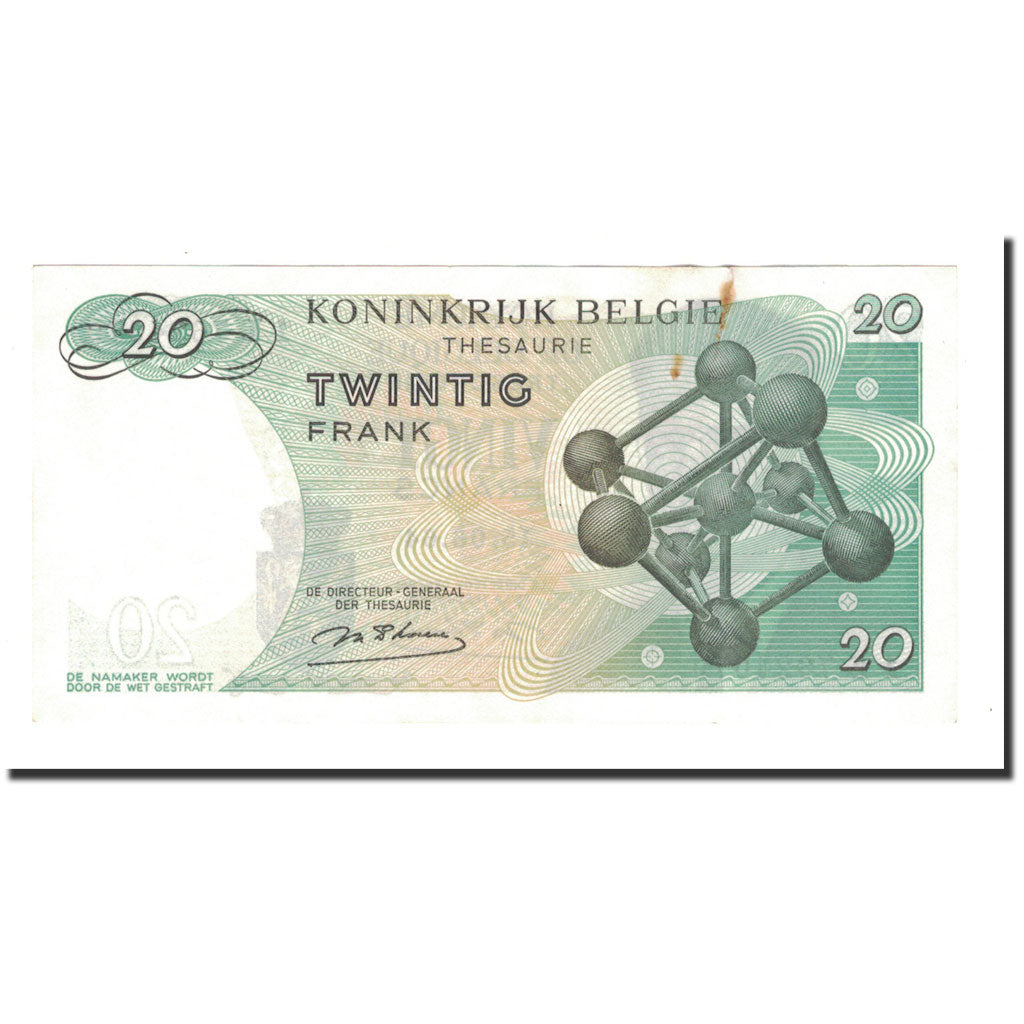 Banknote, Belgium, 20 Francs, 1964, 1964-06-15, KM:138, EF(40-45)