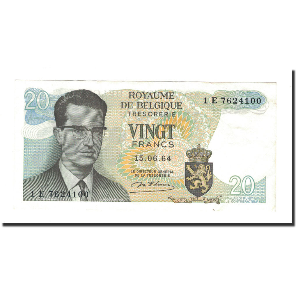 Banconote, Belgio, 20 Francs, 1964, 1964-06-15, KM:138, BB