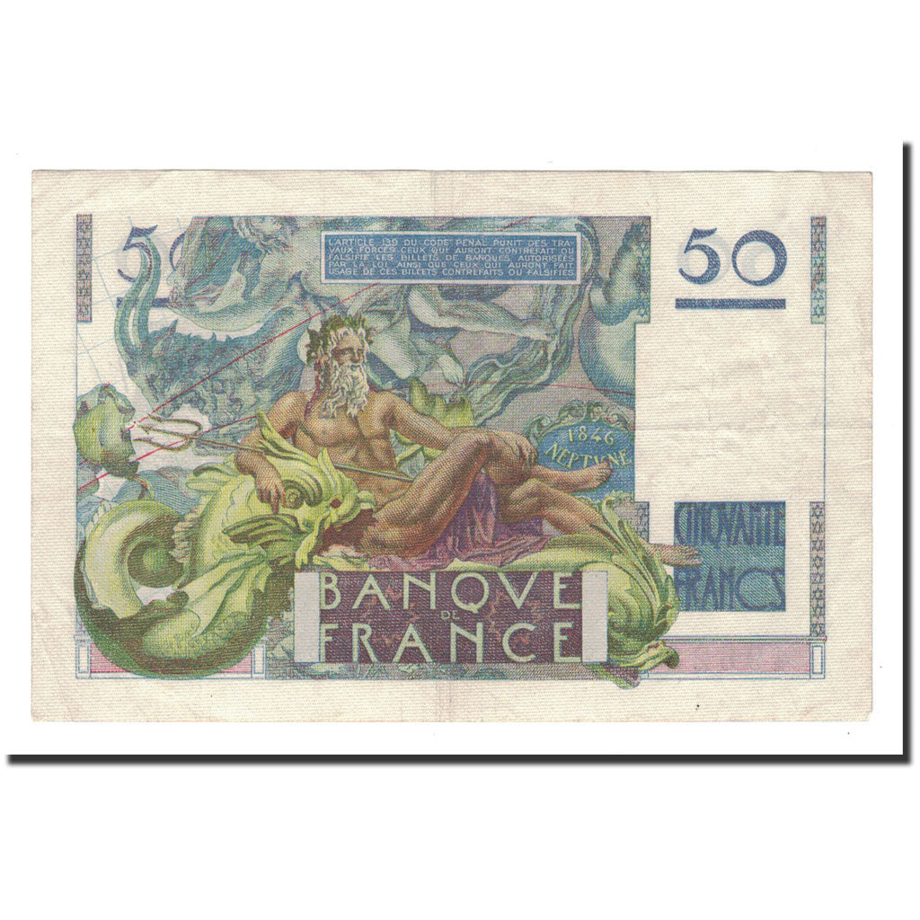 França, 50 Francs, Le Verrier, 1946, 1946-03-14, AU(50-53), Fayette:20.1