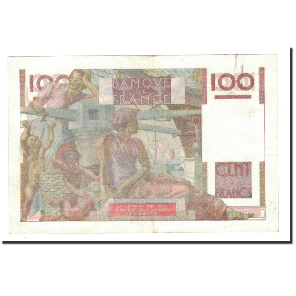 Francia, 100 Francs, Jeune Paysan, 1946, 1946-01-17, MBC+, Fayette:28.2, KM:128a