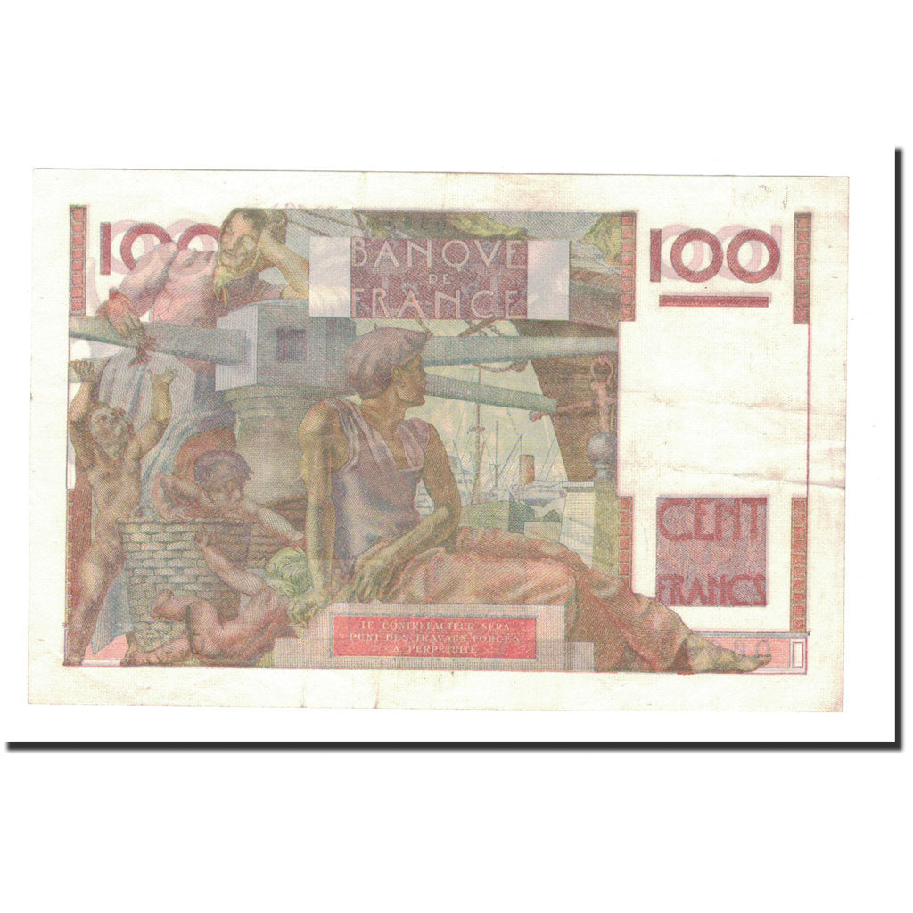 França, 100 Francs, Jeune Paysan, 1946, 1946-09-05, AU(50-53), Fayette:28.8