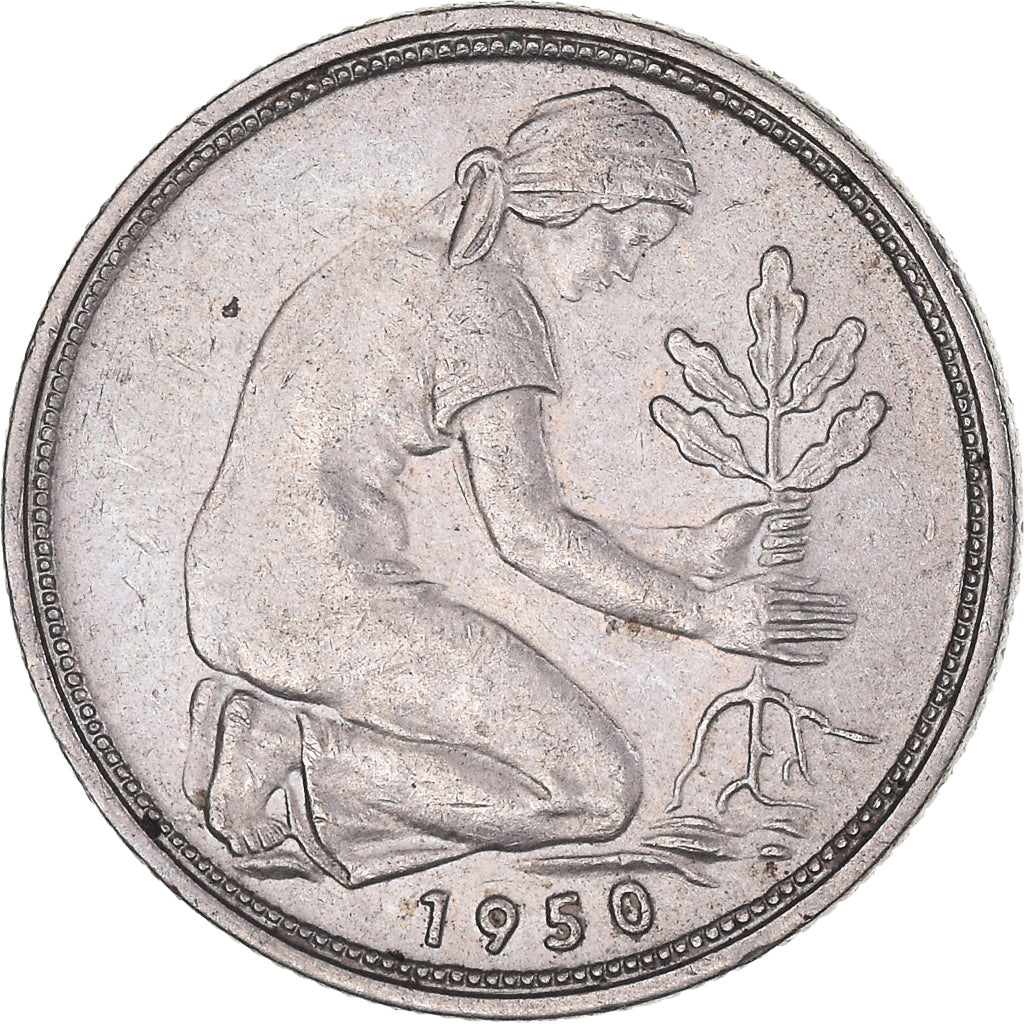 Munten, Duitsland, 50 Pfennig, 1950
