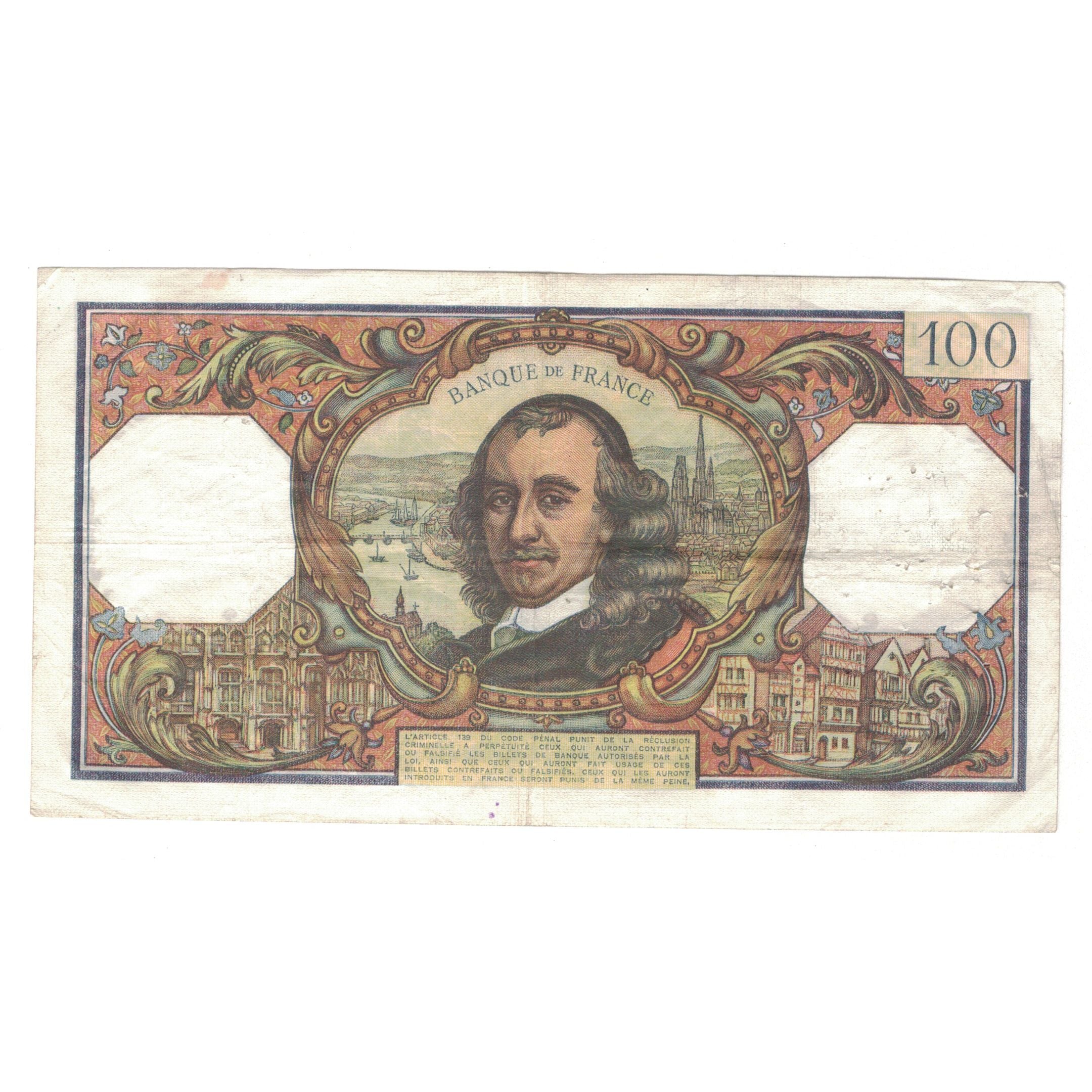 France, 100 Francs, Corneille, 1971, 1971-07-01, EF(40-45), Fayette:65.36