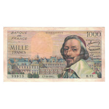 France, 1000 Francs, Richelieu, 1954, 1954-10-07, EF(40-45), Fayette:42.8