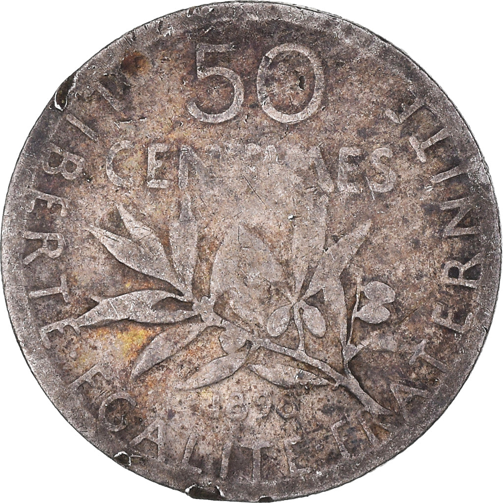 Moneda, Francia, 50 Centimes, 1898