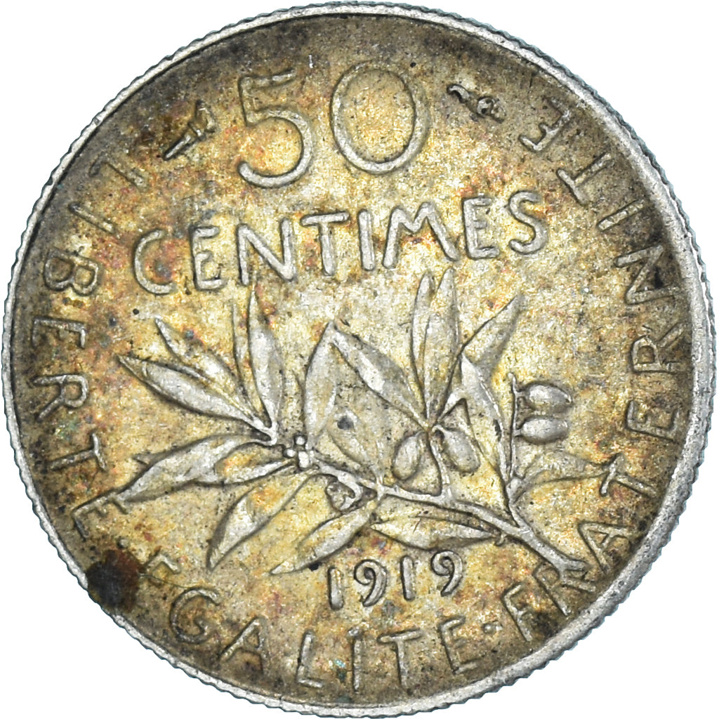 Münze, Frankreich, 50 Centimes, 1919