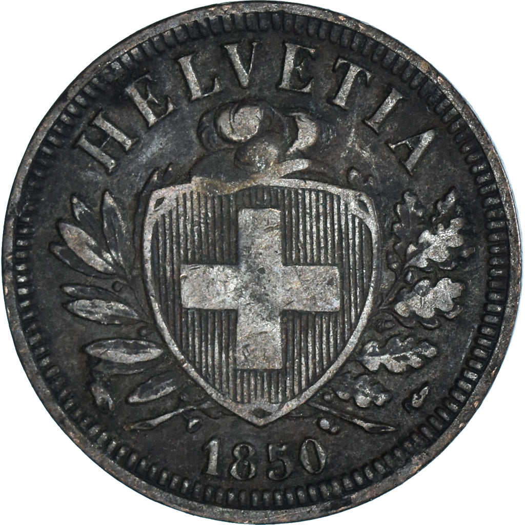 Moneta, Svizzera, 2 Rappen, 1850