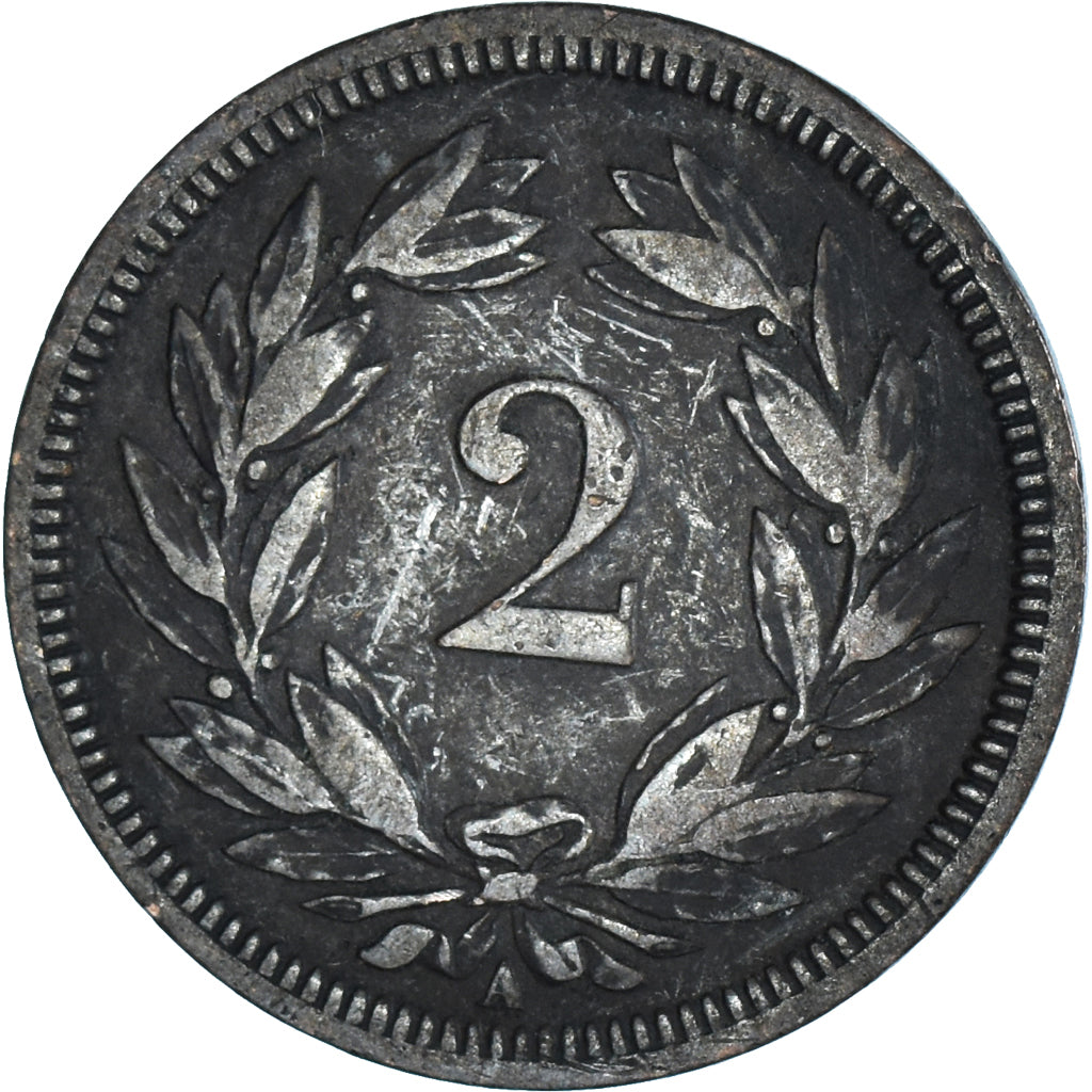 Moneta, Svizzera, 2 Rappen, 1850