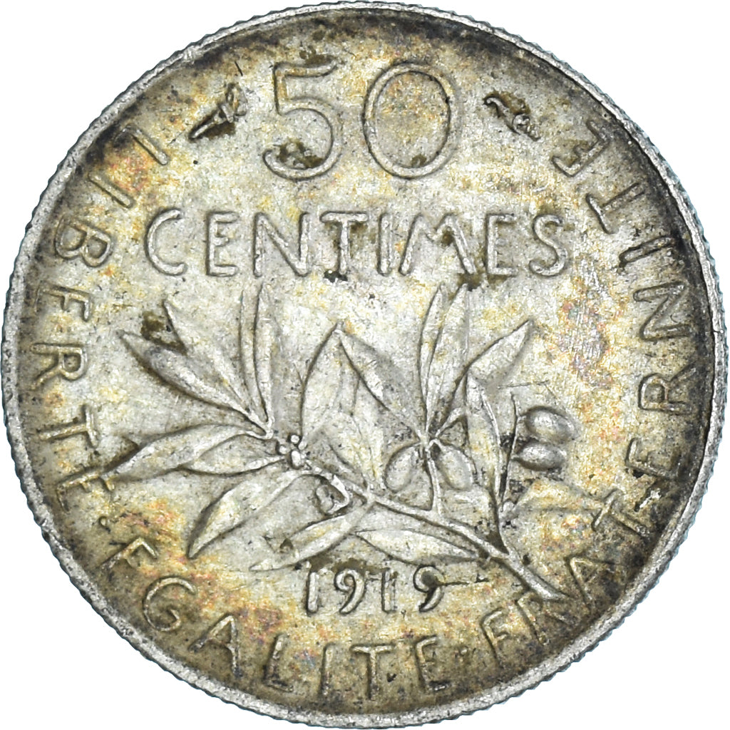 Münze, Frankreich, 50 Centimes, 1919