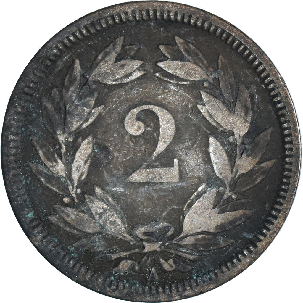 Moneta, Svizzera, 2 Rappen, 1850