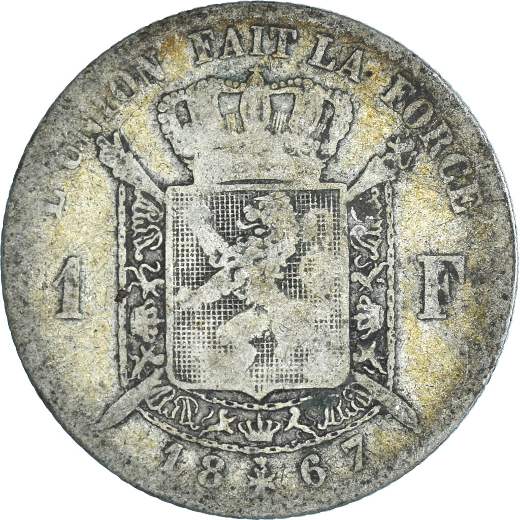 Monnaie, Belgique, Franc, 1867