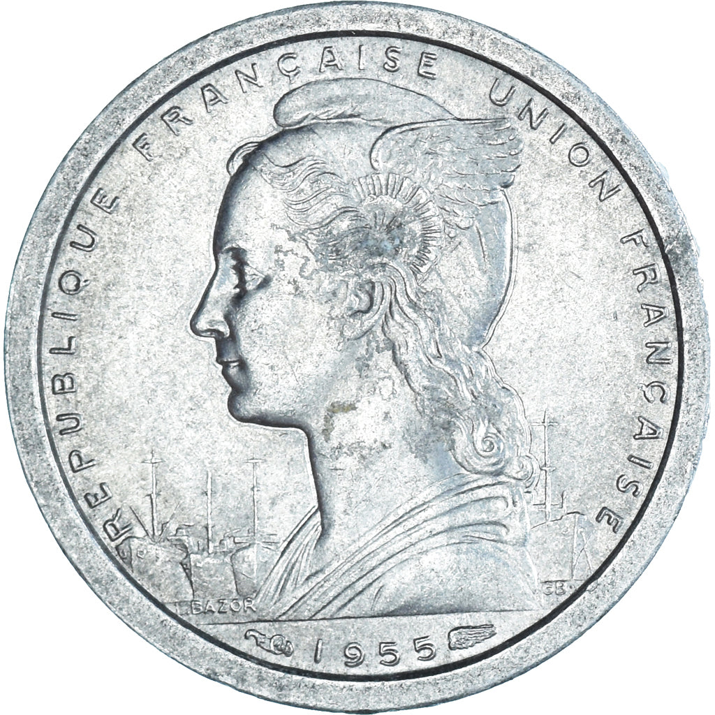 Moneta, Africa occidentale francese, Franc, 1955