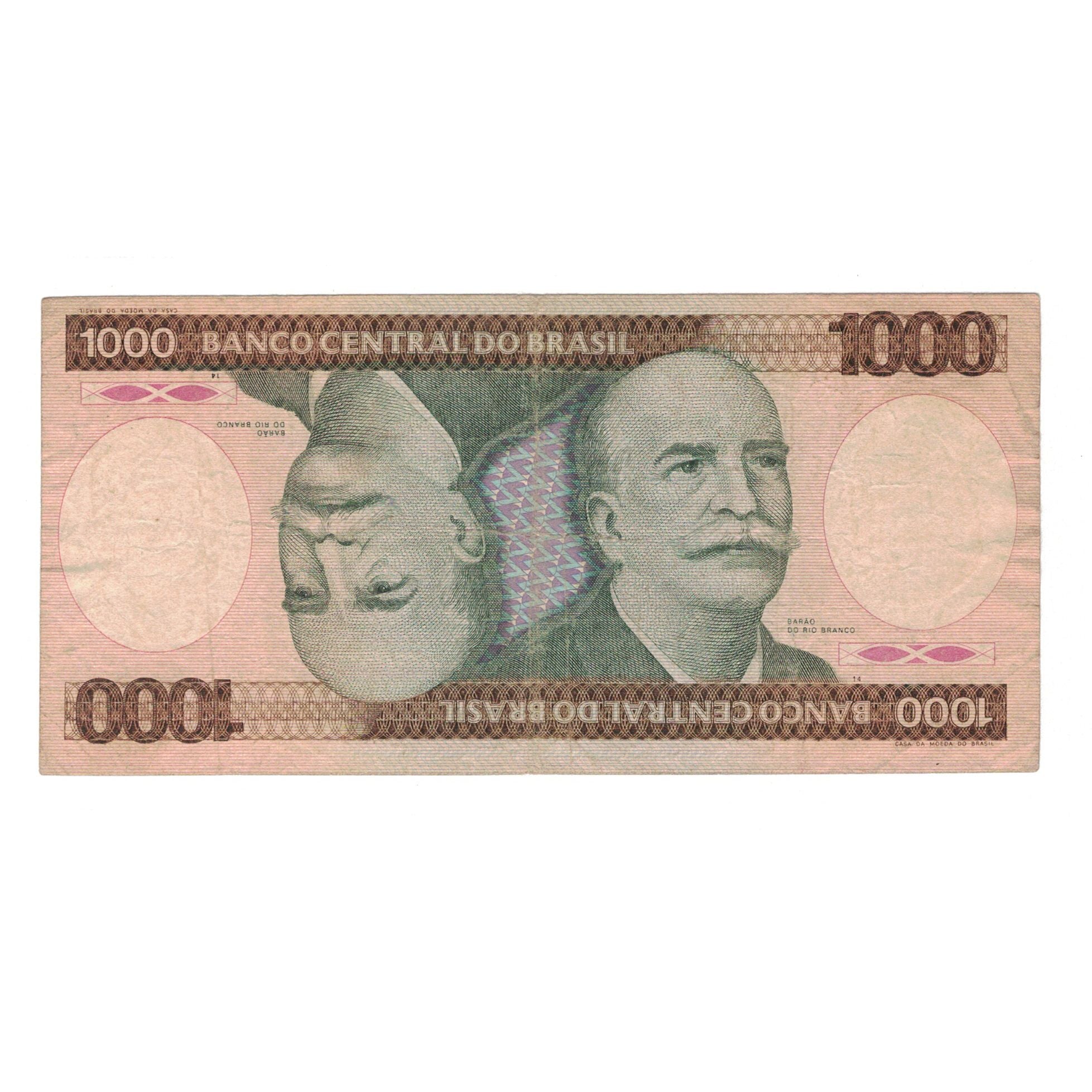 Banknote, Brazil, 1000 Cruzeiros, KM:201a, VF(30-35)