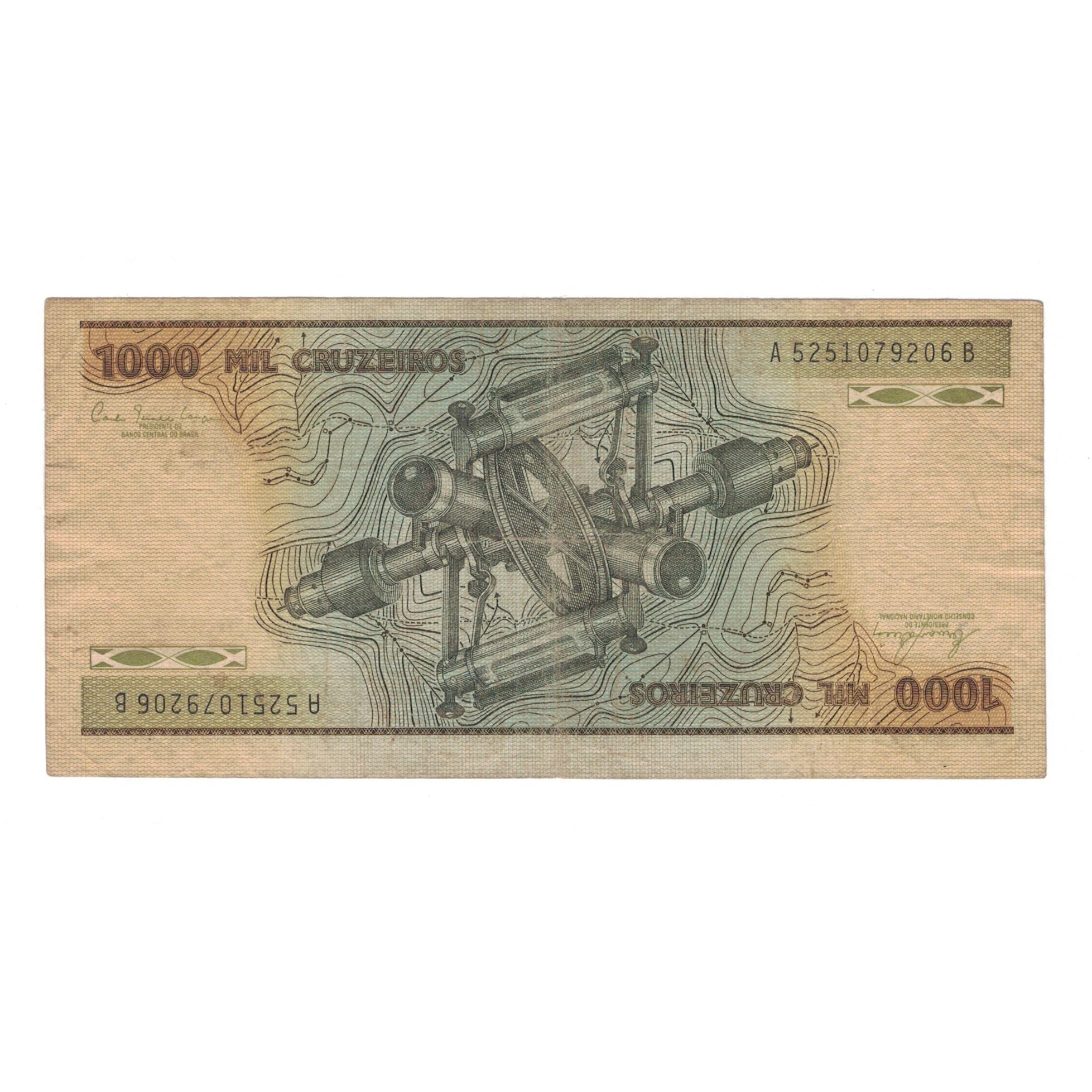 Banknote, Brazil, 1000 Cruzeiros, KM:201a, VF(30-35)