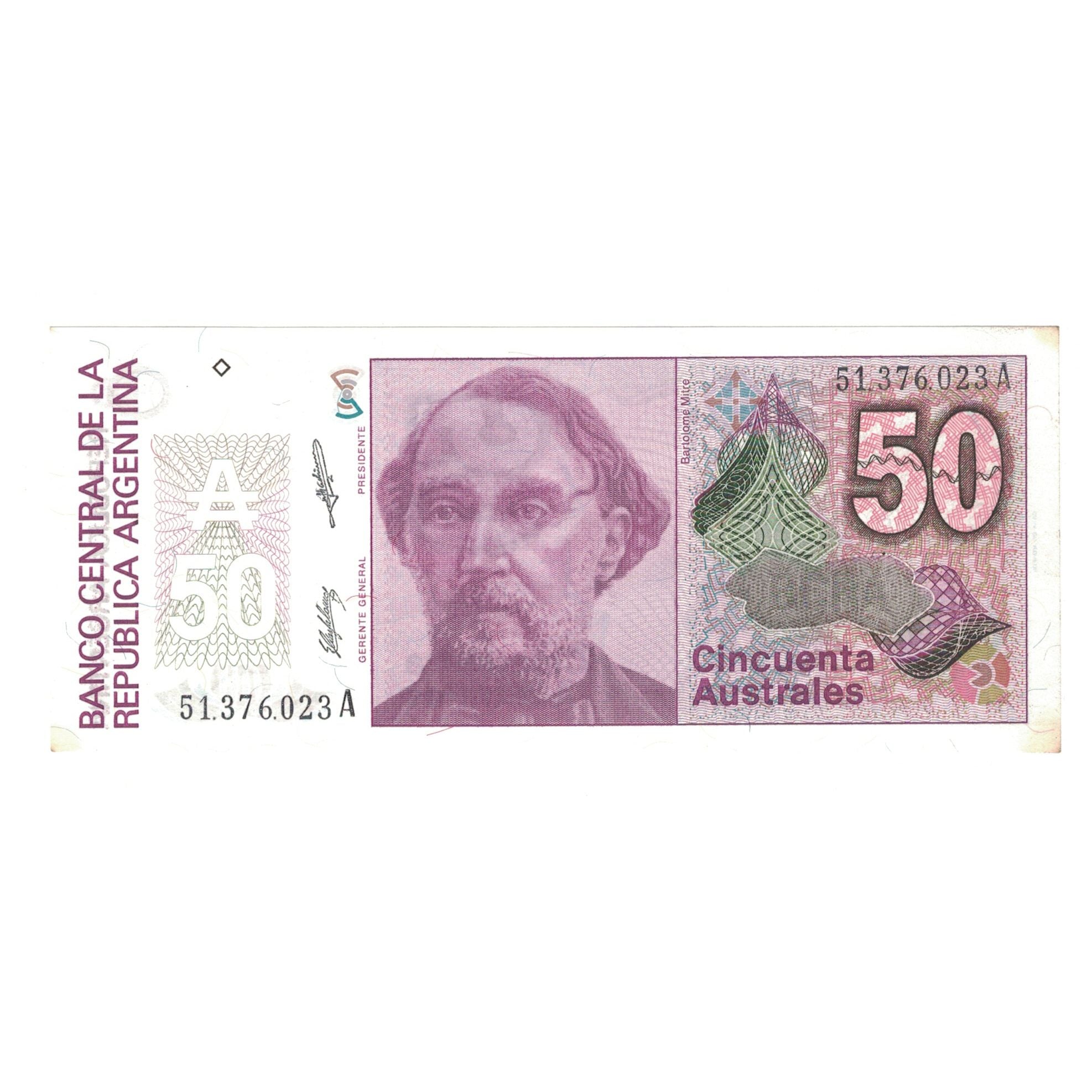 Billete, 50 Australes, Argentina, KM:326b, SC