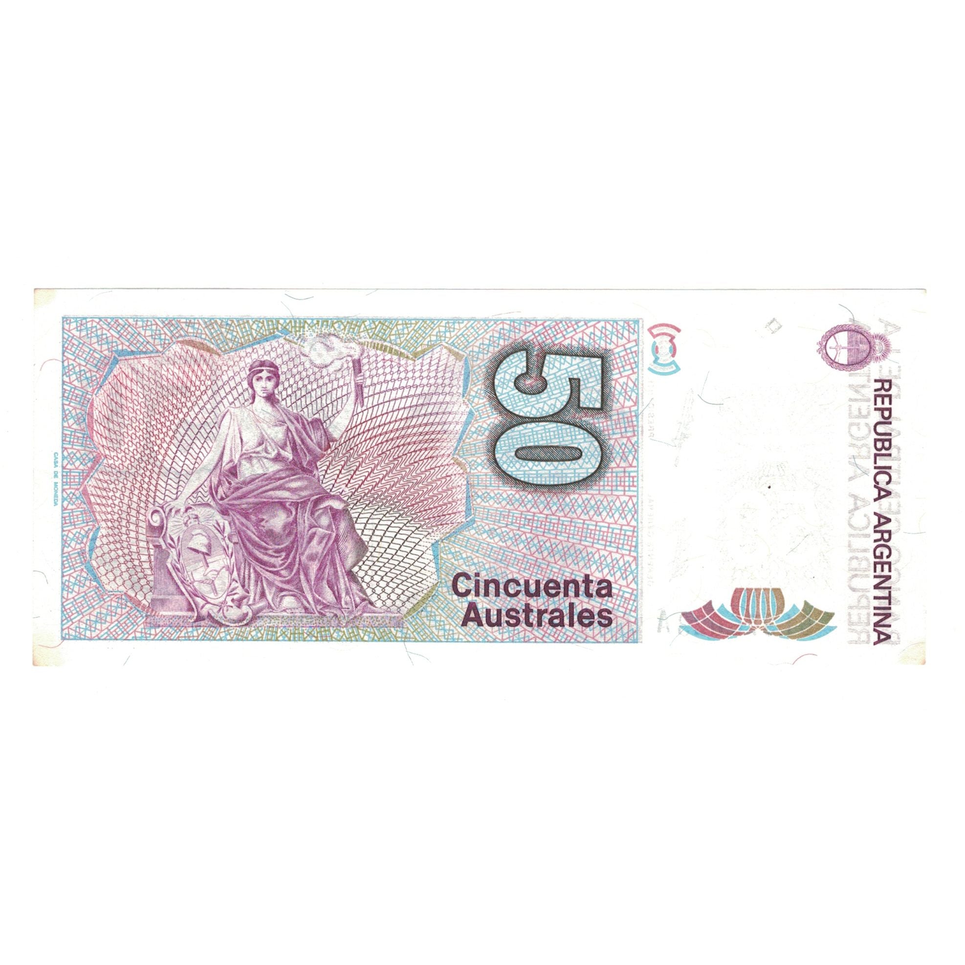 Billete, 50 Australes, Argentina, KM:326b, SC