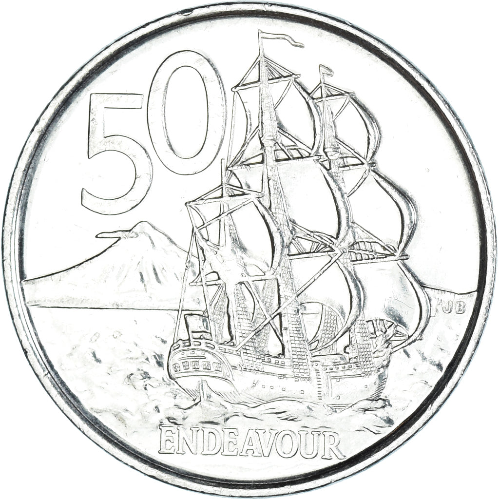 Coin, New Zealand, 50 Cents, 2006