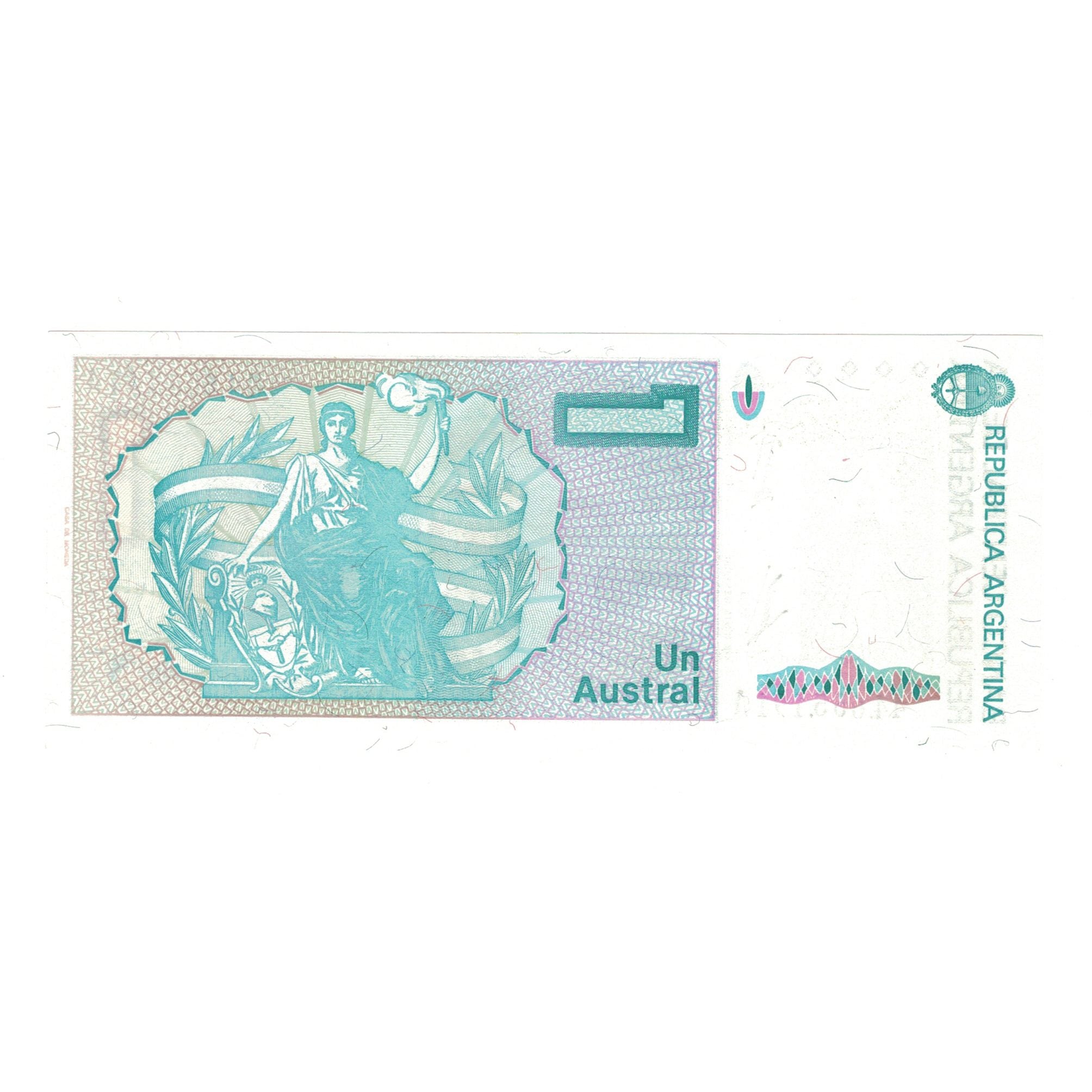 Geldschein, Argentinien, 1 Austral, KM:323b, UNZ
