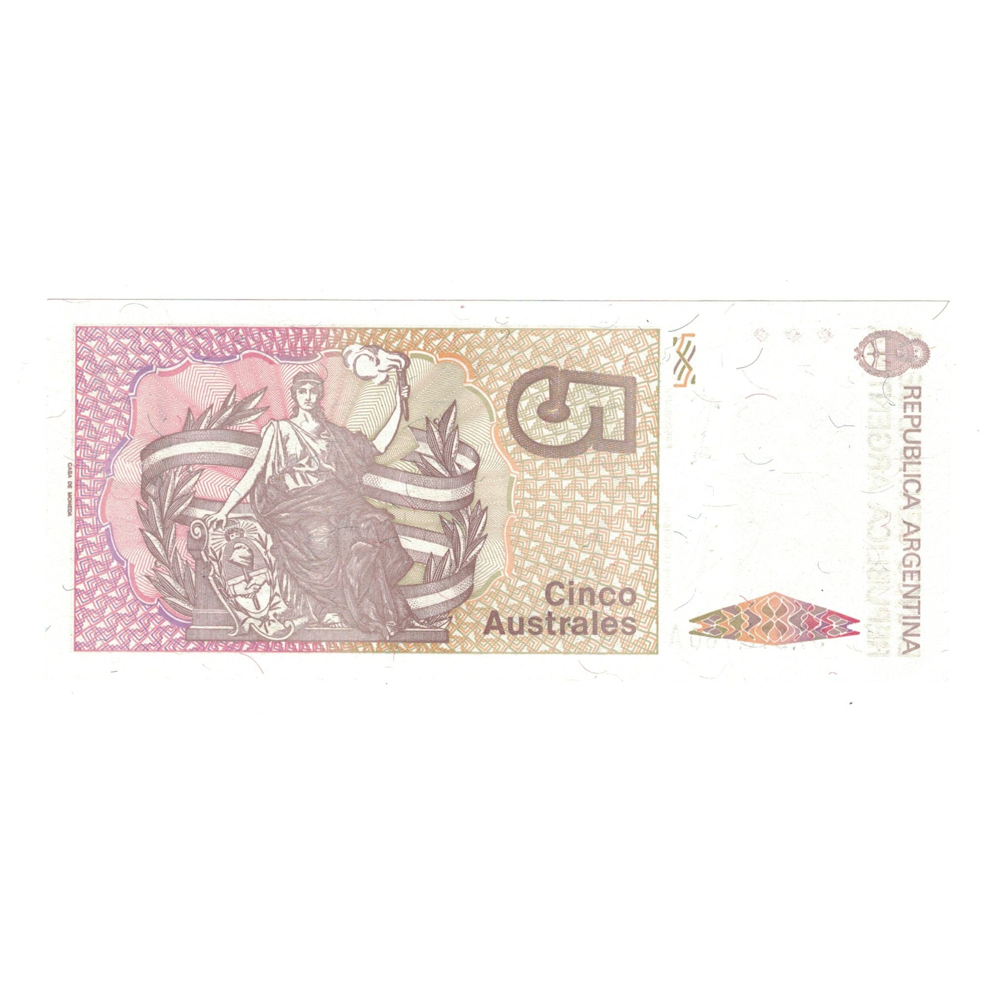 Banconote, Argentina, 5 Australes, KM:324b, FDS