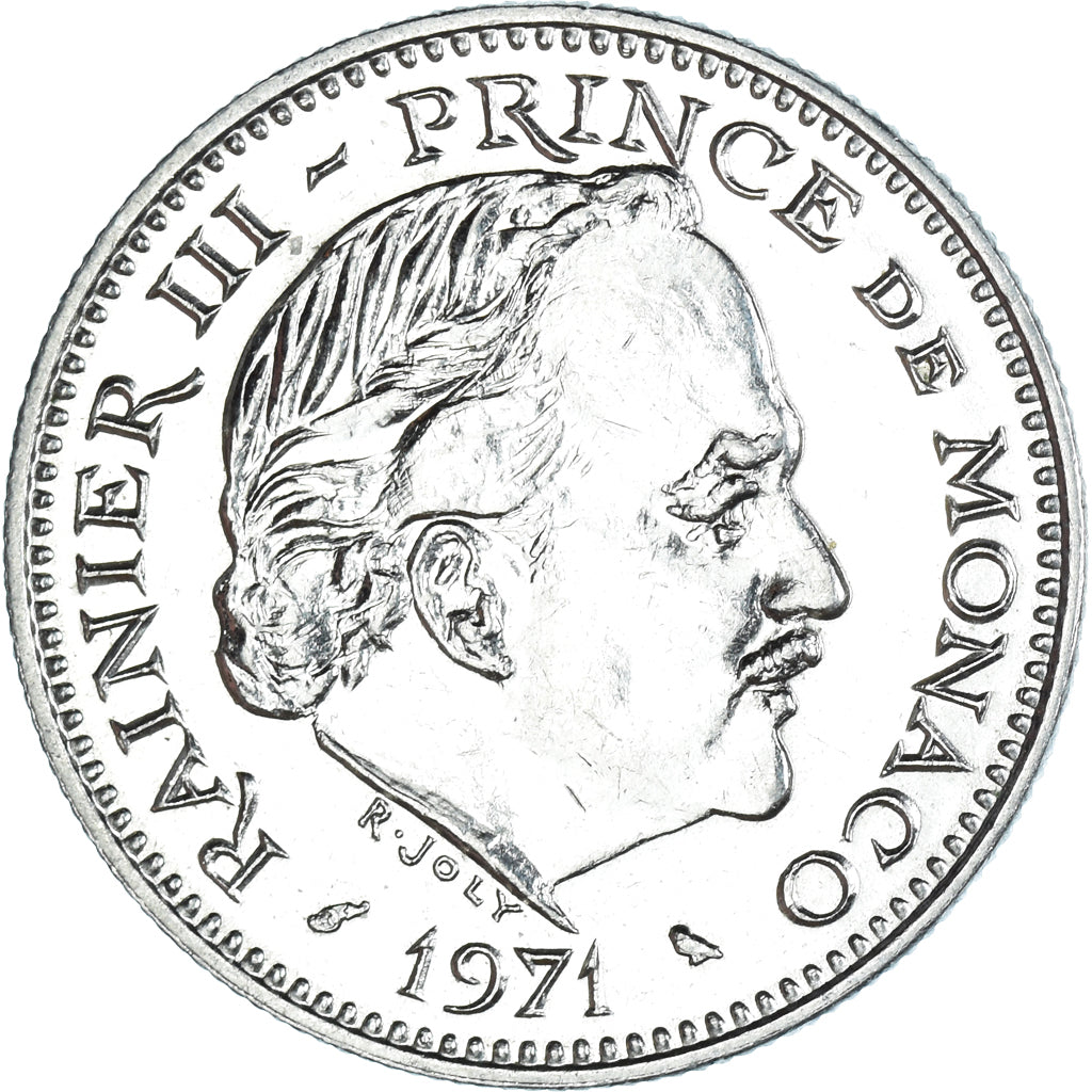 Coin, Monaco, 5 Francs, 1971