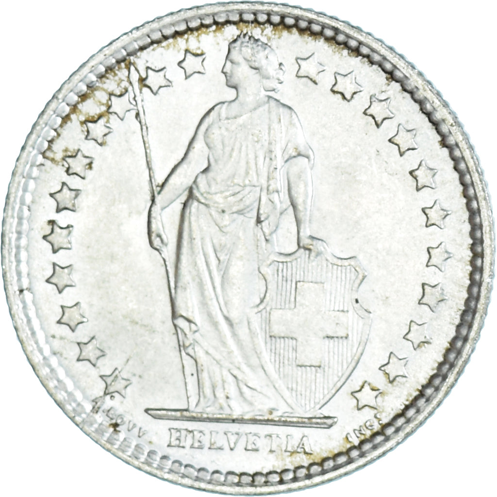 Münze, Schweiz, 1/2 Franc, 1957