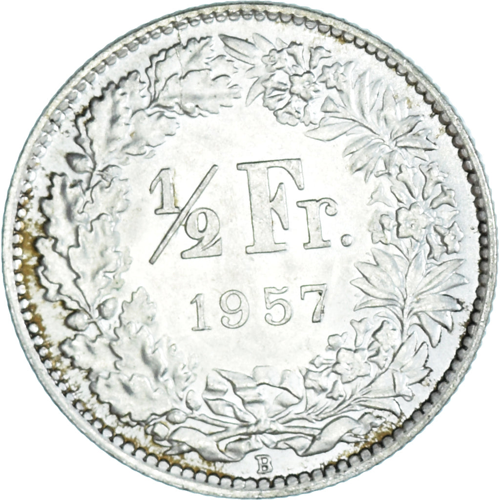 Münze, Schweiz, 1/2 Franc, 1957