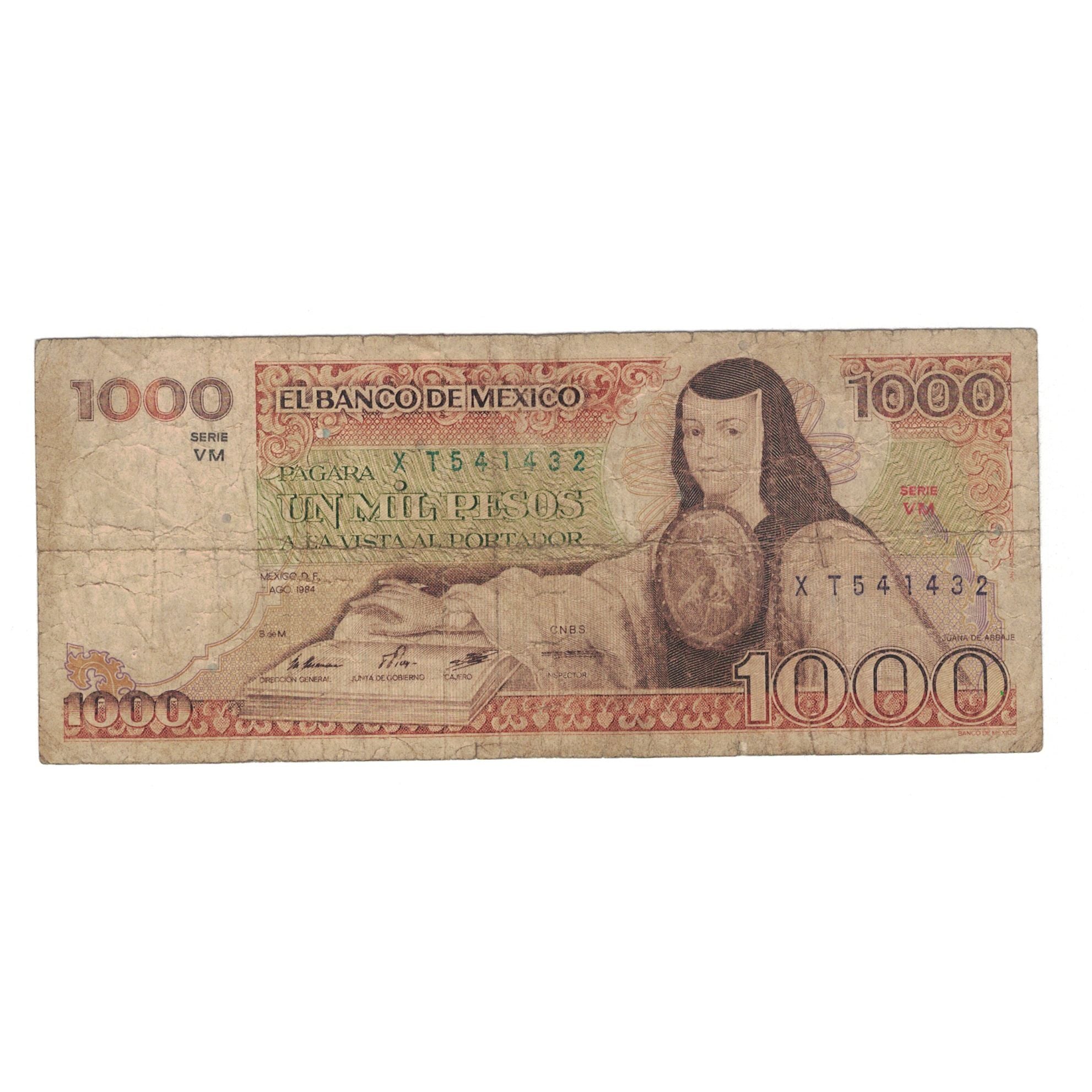 Billete, 1000 Pesos, 1984, México, 1984-08-07, KM:80b, RC