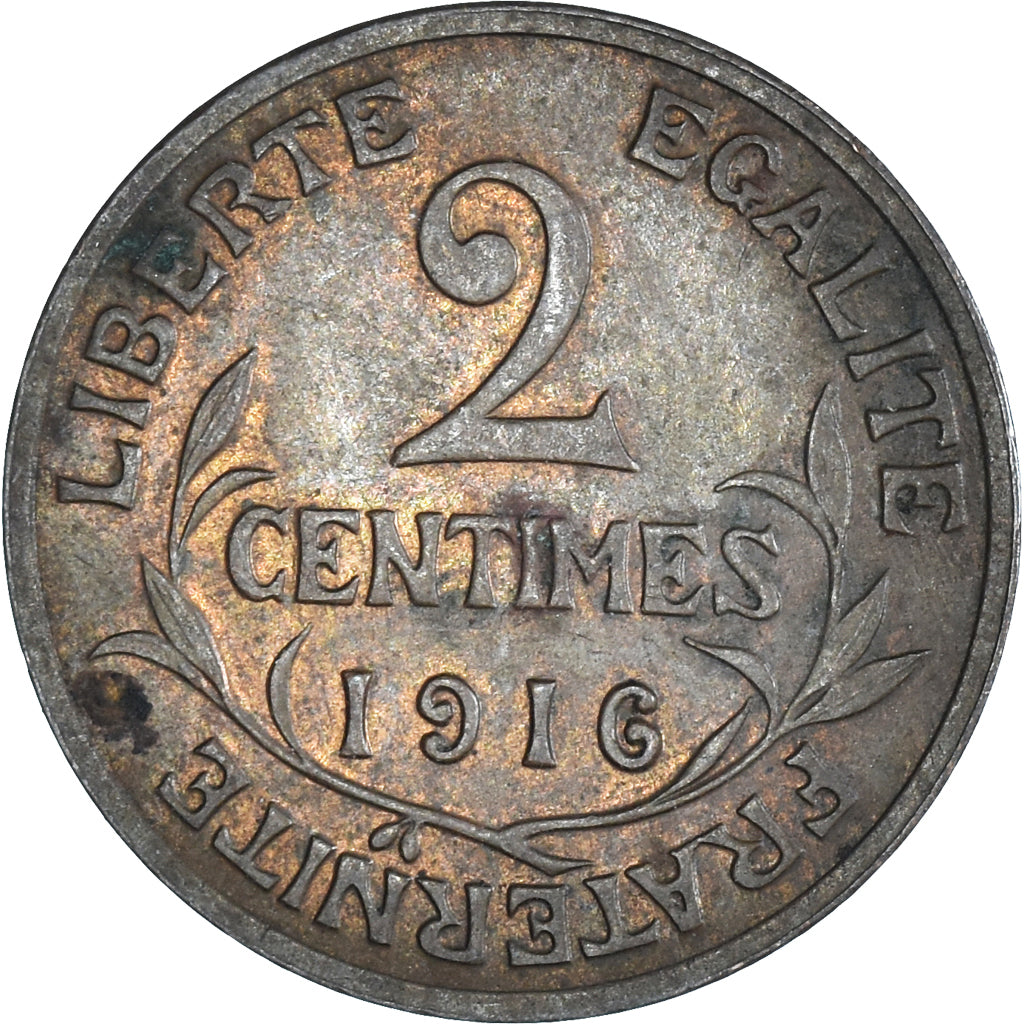 Munten, Frankrijk, 2 Centimes, 1916