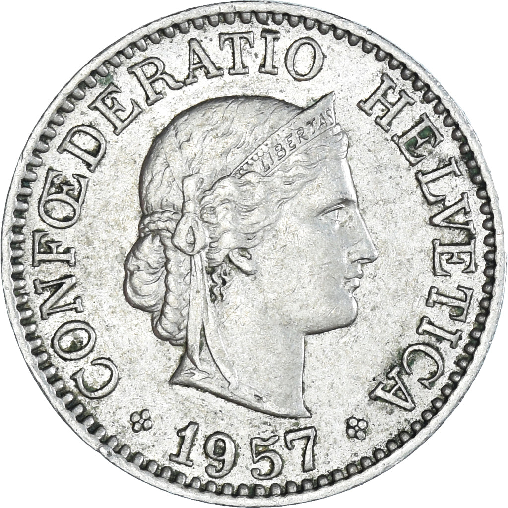 Coin, Switzerland, 10 Rappen, 1957