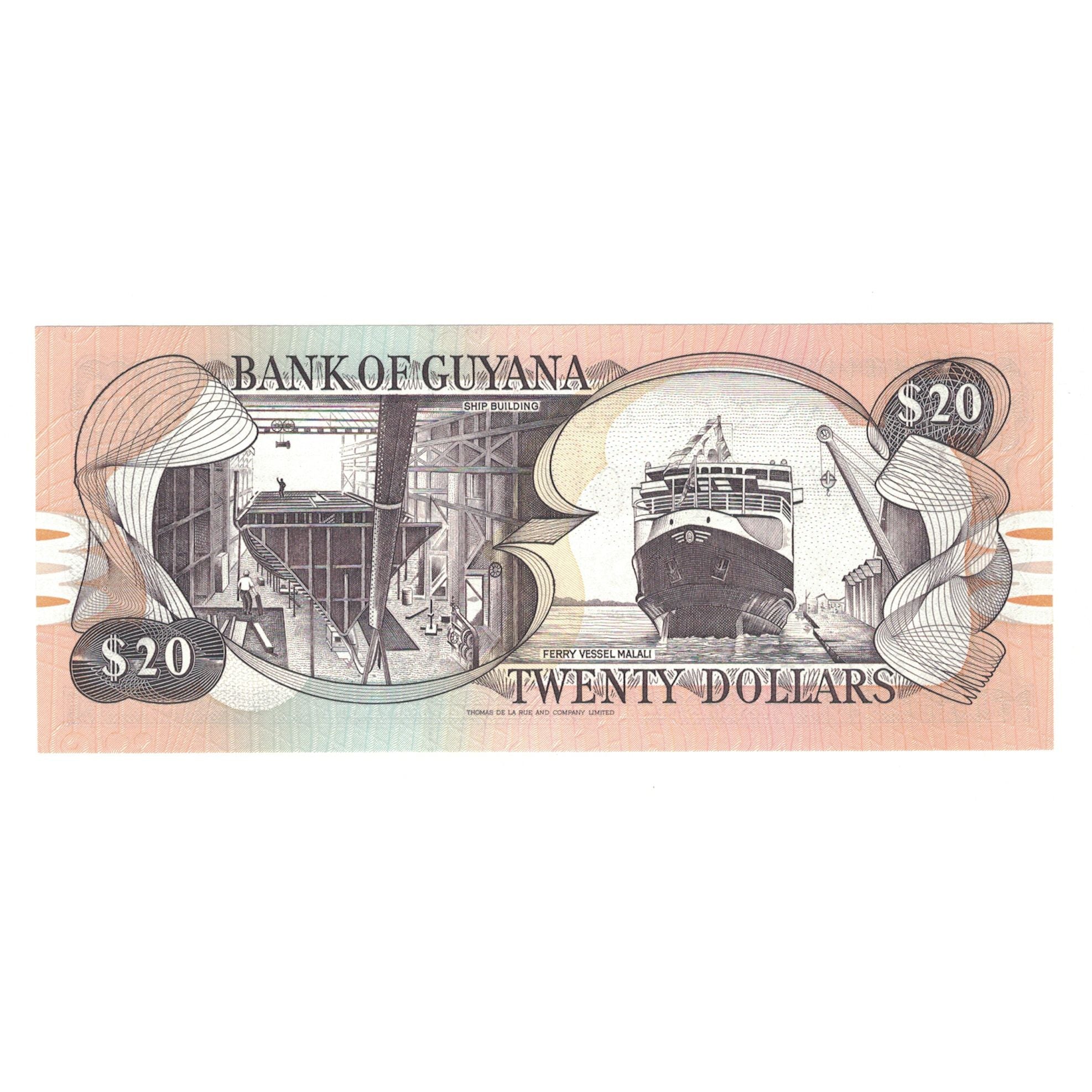 Banknote, Guyana, 20 Dollars, Undated (1996), KM:30a, UNC(65-70)