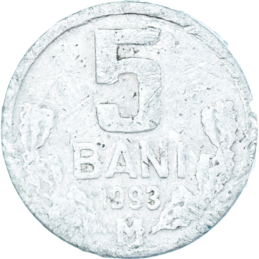 Coin, Moldova, 5 Bani, 1993
