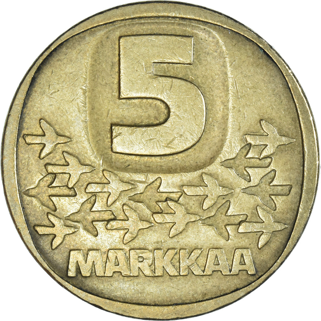 Moneta, Finlandia, 5 Markkaa, 1983