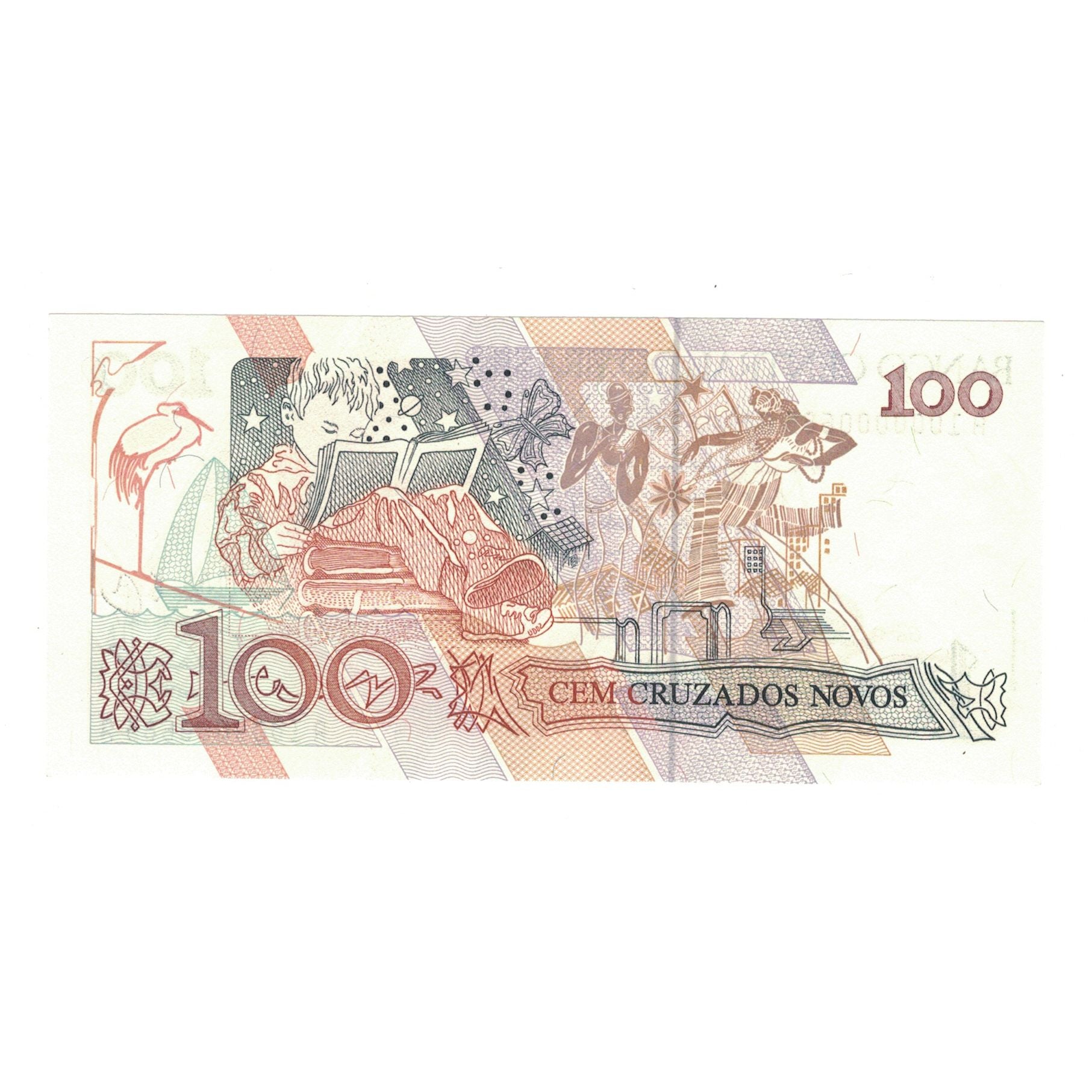 Banknot, Brazylia, 100 Cruzados Novos, Undated (1989), KM:220a, UNC(65-70)
