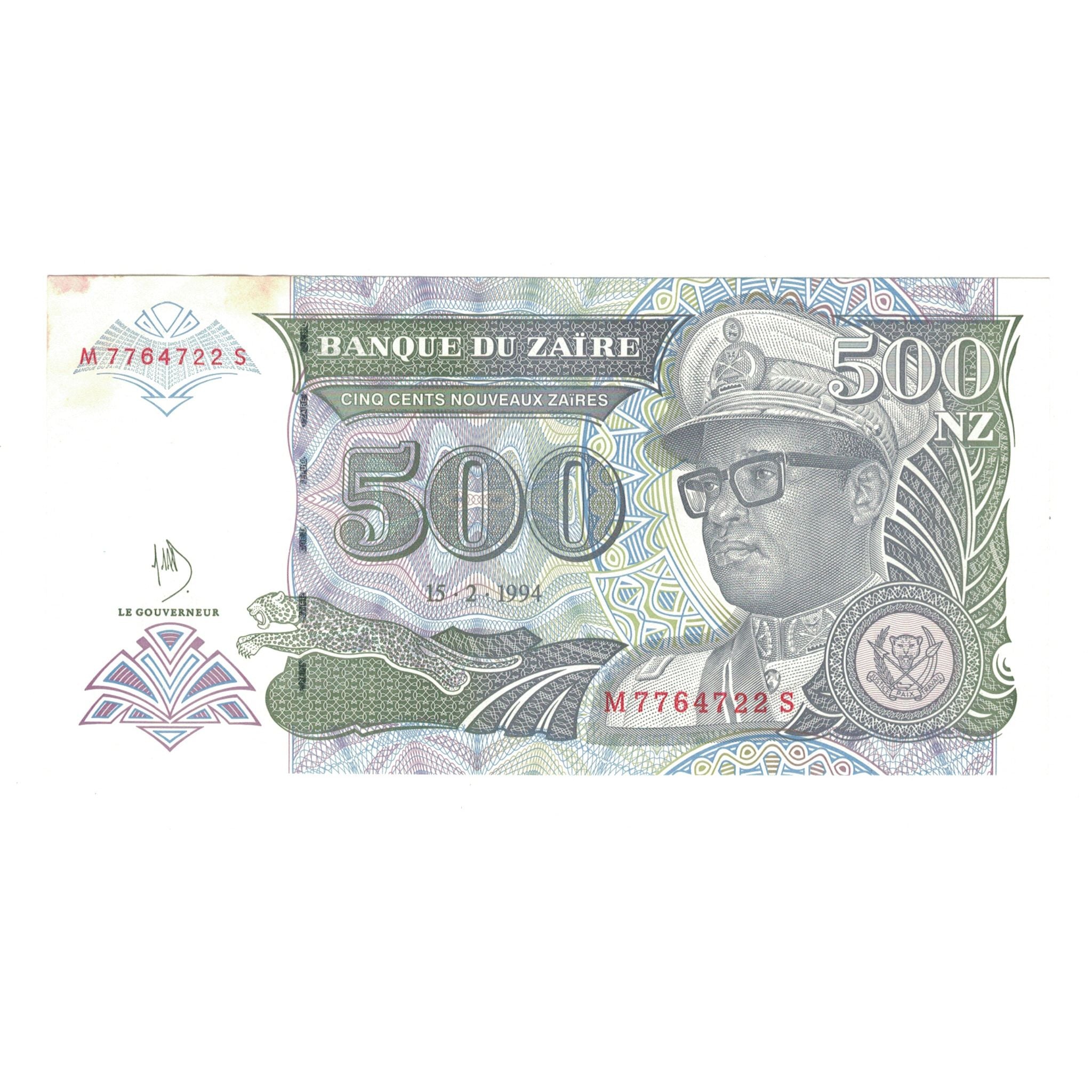 Banknote, Zaire, 500 Nouveaux Zaïres, 1994, 1994-02-15, KM:64a, AU(55-58)